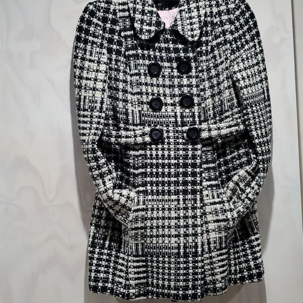 Classic Houndstooth Coat – Marvin Richards, Size Small, Black & White, Stylish - Picture 2 of 9